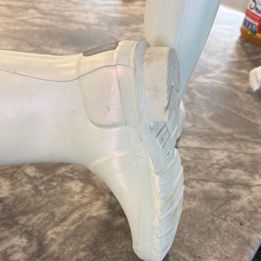 Hunter Classic White Iridescent Tall Boots - Picture 5 of 5